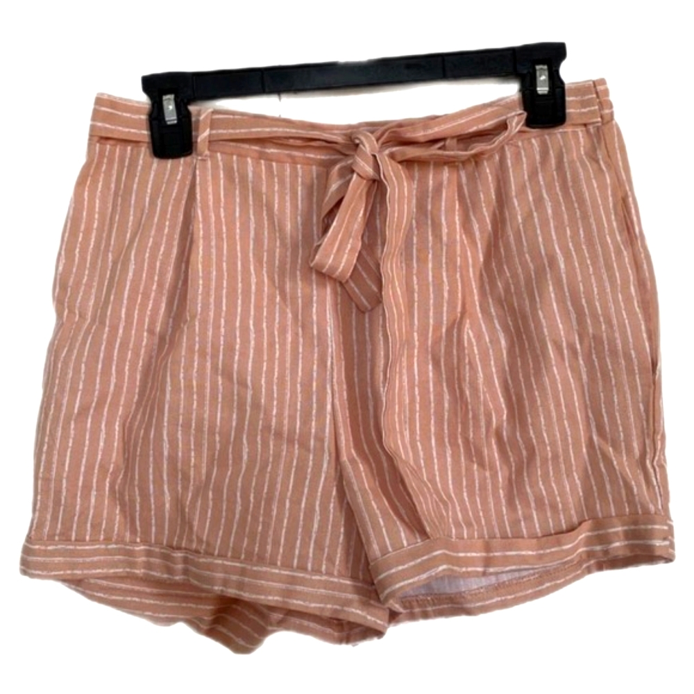 Sienna Sky Shorts Striped Pink White Pockets Medium